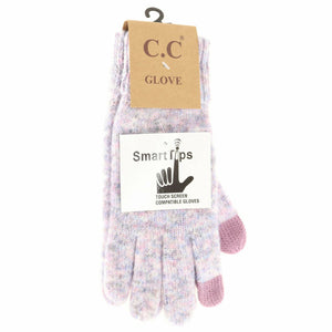 Soft Ribbed Knit Glove G2074P: Oatmeal Multi