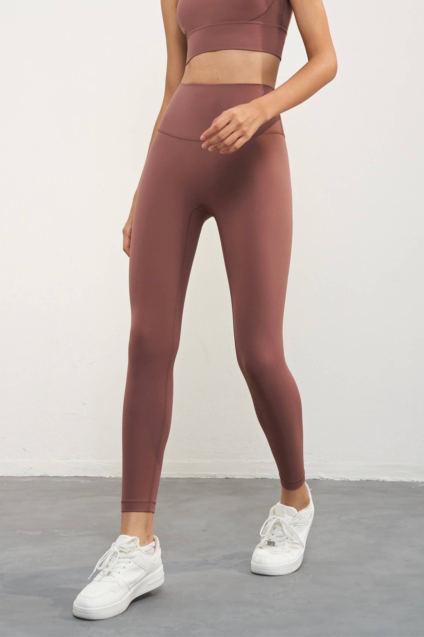 NEW Colors! Empower High Waist Leggings: Cold Brew / L