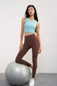 NEW Colors! Empower High Waist Leggings: Cold Brew / L