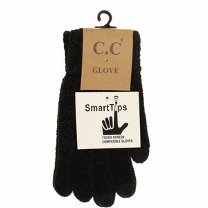 Chenille Gloves G9016: Black